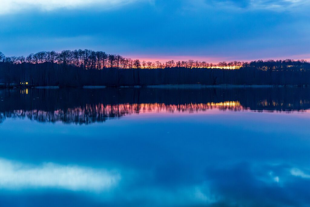 Traumhafter Sonnenuntergang am Mirower See